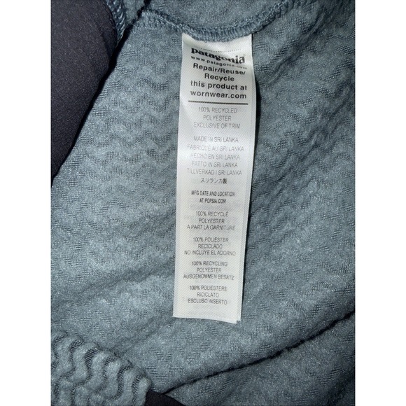 NWOT Patagonia Men R1 Air Fleece Full-Zip Hoodie Med Gray/Blue Retail $220 NICE! - Picture 11 of 15